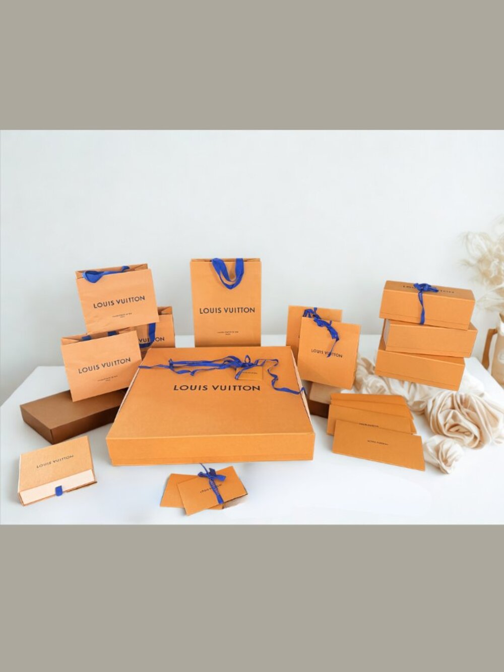Louis Vuitton Empty Box & Shopping Bag LOT — Authentic LV Packaging Collection